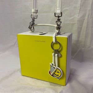 charles and keith yellow “box” bag
